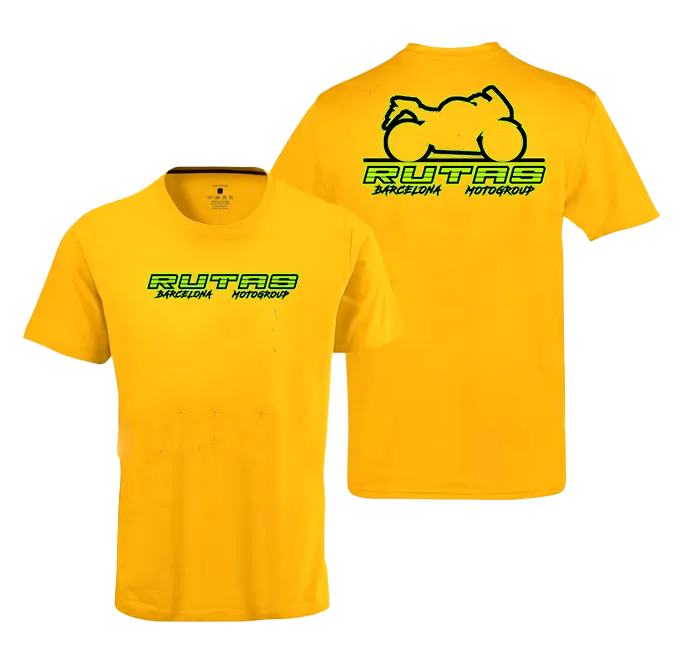 Camiseta Algodón Manga Corta Amarilla PNG