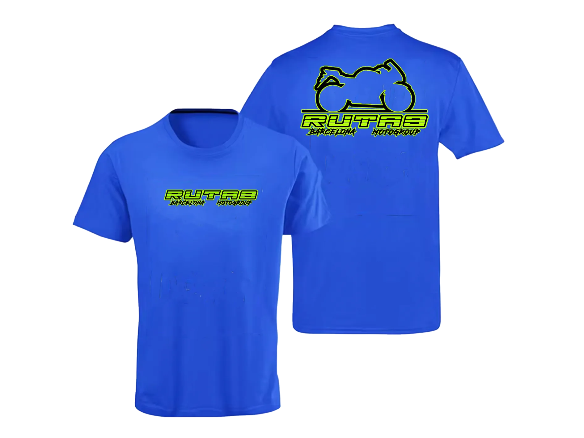Camiseta Algodón Manga Corta Azul PNG