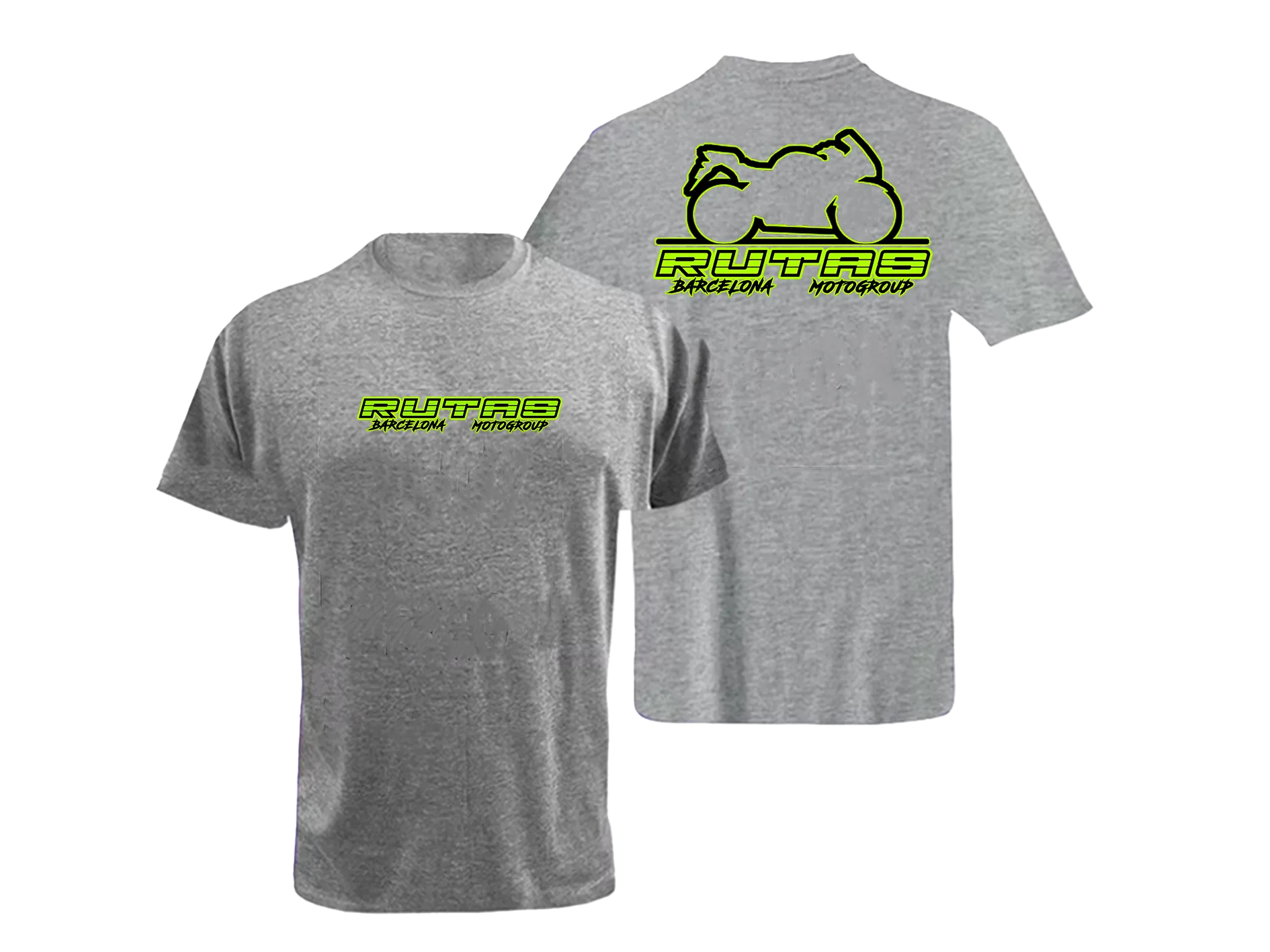 Camiseta Algodón Manga Corta Gris PNG