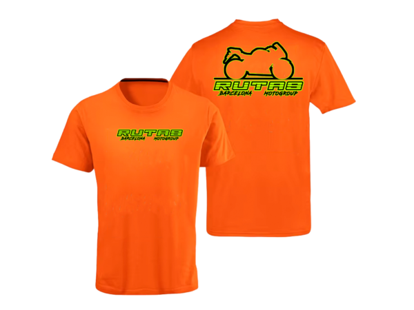 Camiseta Algodón Manga Corta Naranja PNG