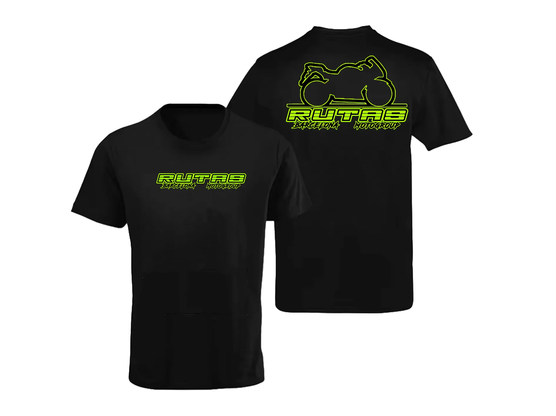 Camiseta Algodón Manga Corta Negra PNG