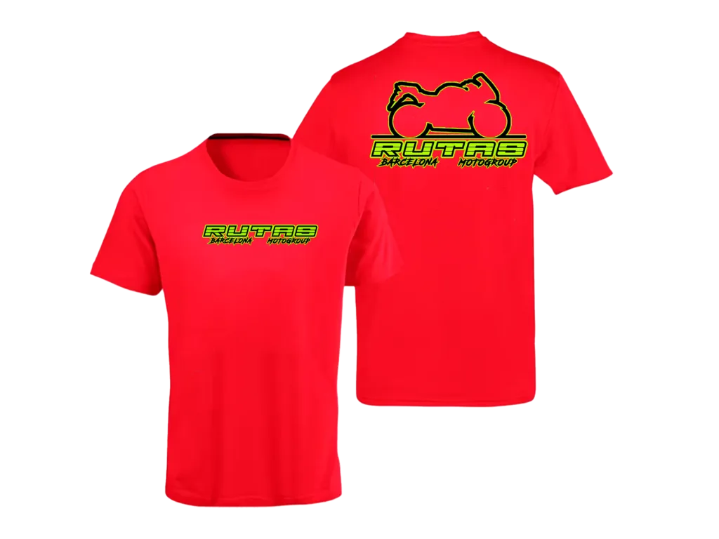 Camiseta Algodón Manga Corta Roja PNG
