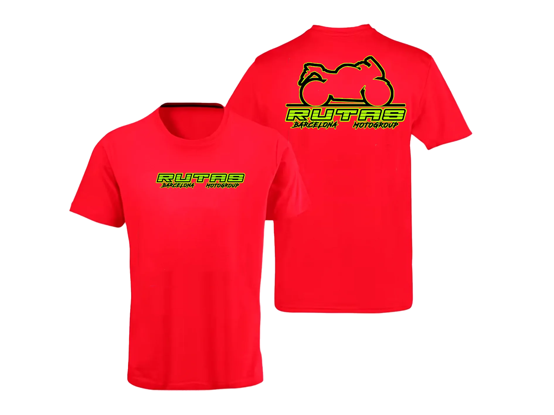 Camiseta Algodón Manga Corta Roja PNG