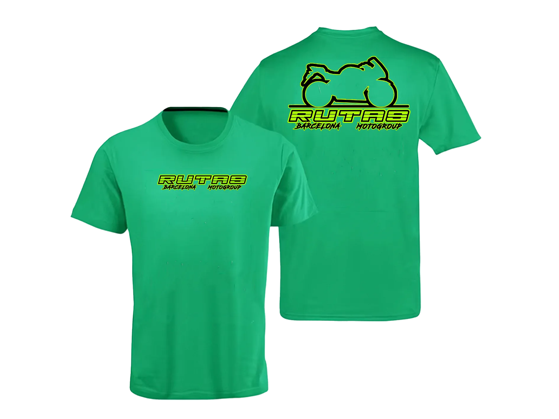 Camiseta Algodón Manga Corta Verde PNG