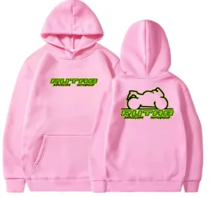 sudadera rosa con capucha bolsillo canguro