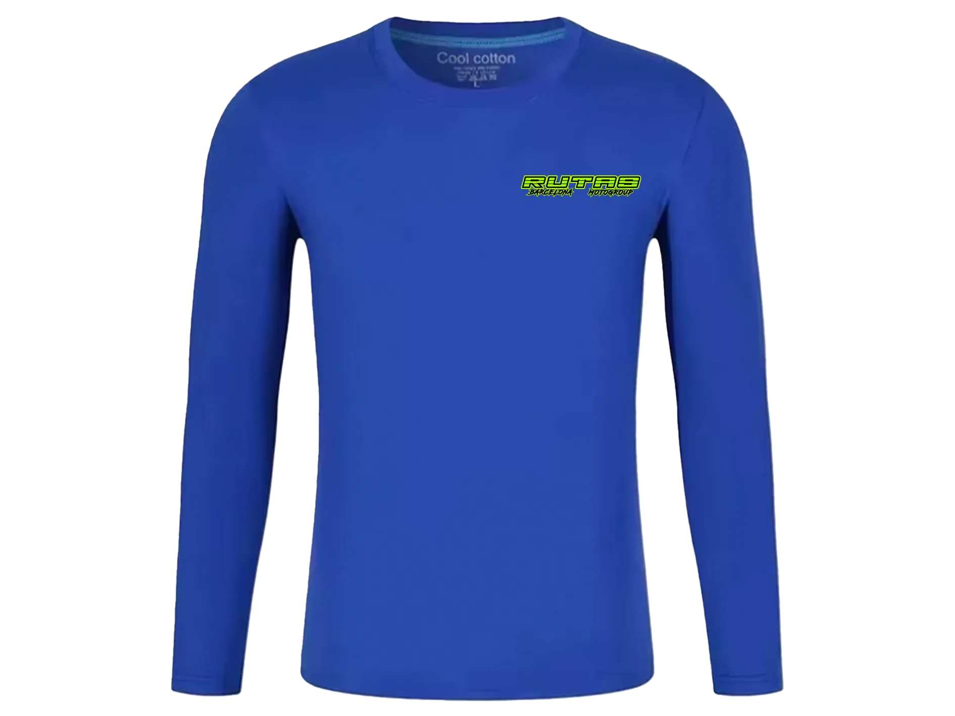 Rutas Barcelona Moto Group (RutasBcnMG) Camiseta Algodón Manga Larga Azul PNG