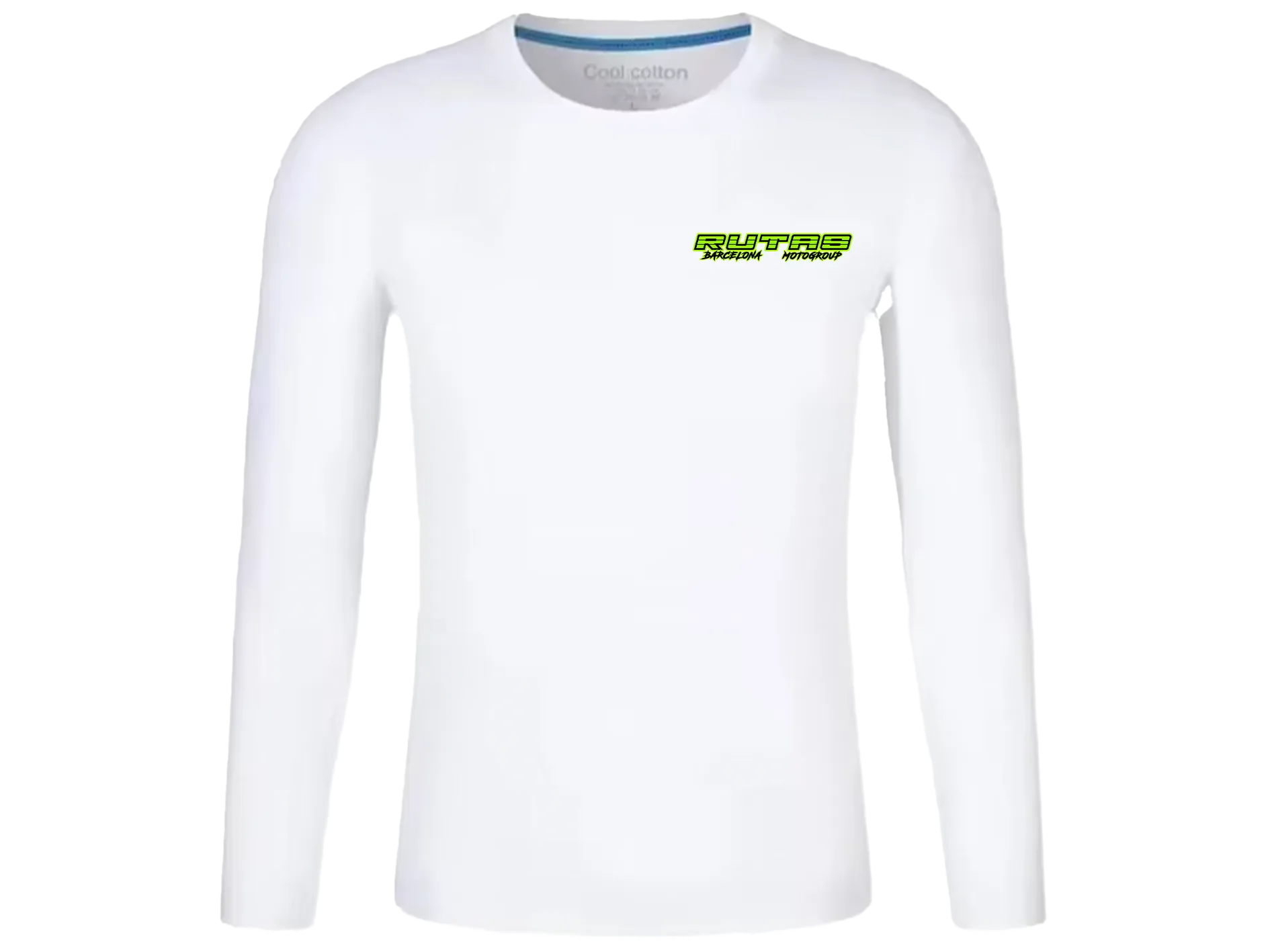 Rutas Barcelona Moto Group (RutasBcnMG) Camiseta Algodón Manga Larga Blanco PNG