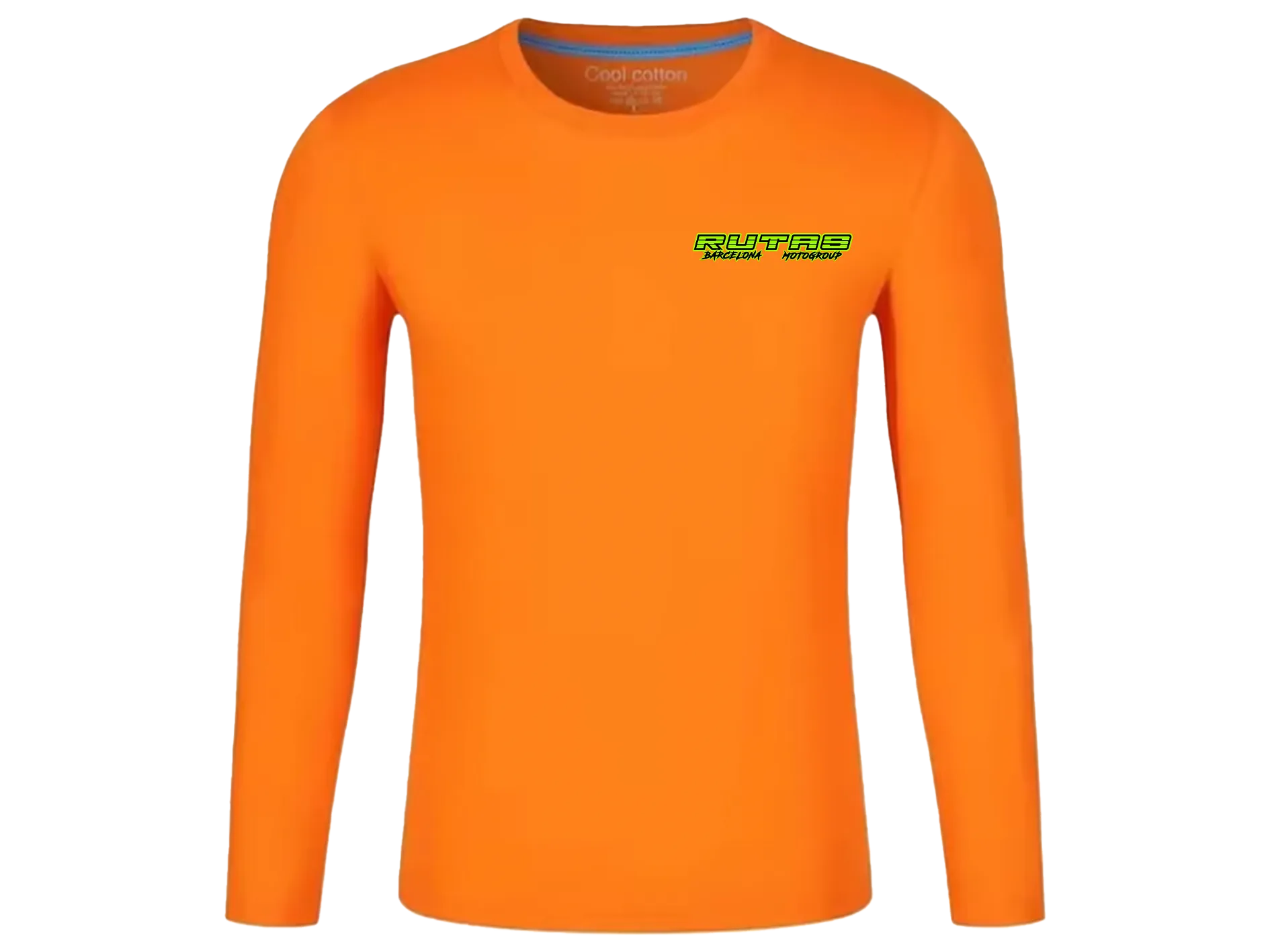 Rutas Barcelona Moto Group (RutasBcnMG) Camiseta Algodón Manga Larga Naranja PNG