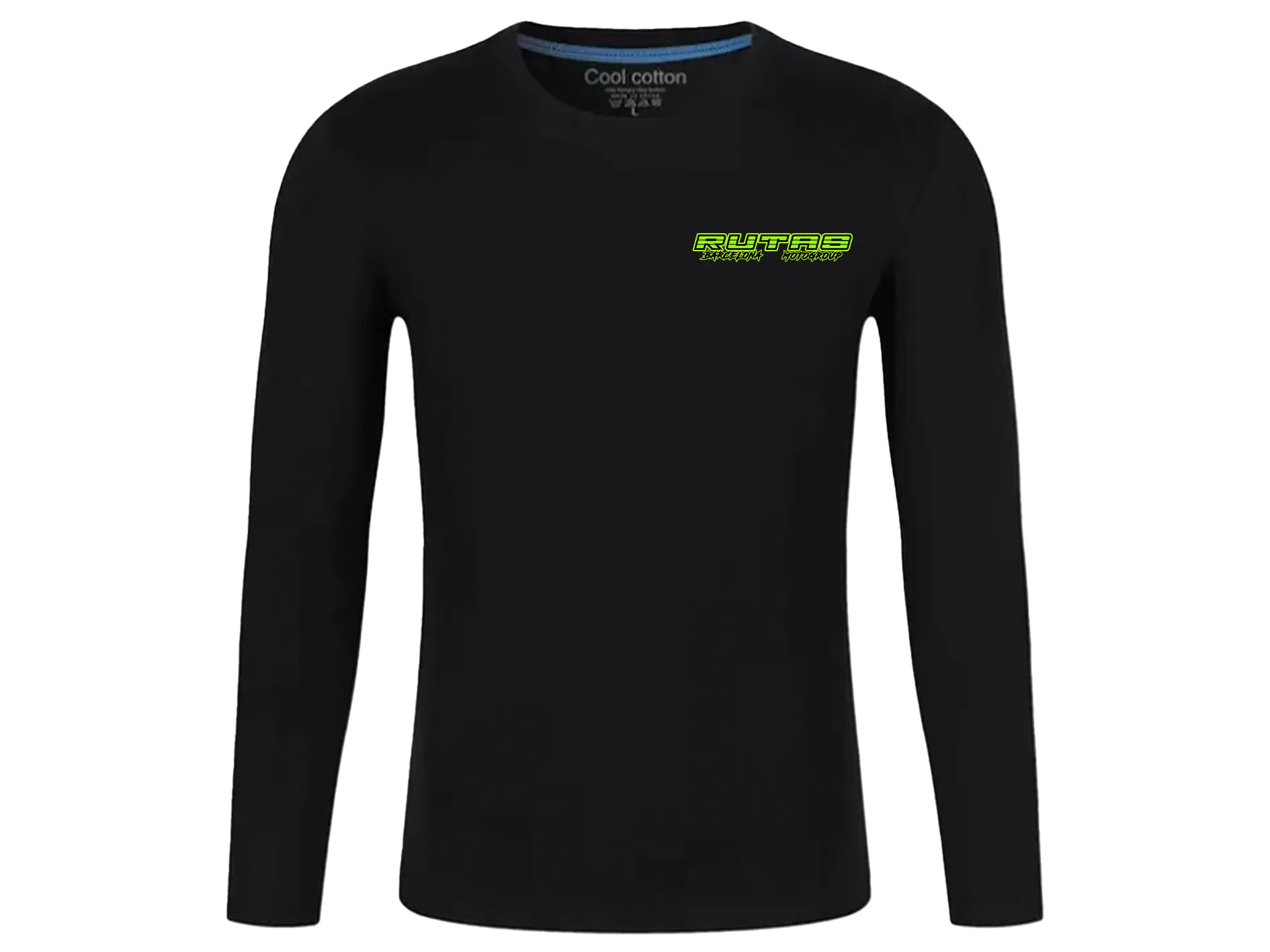 Rutas Barcelona Moto Group (RutasBcnMG) Camiseta Algodón Manga Larga Negra PNG