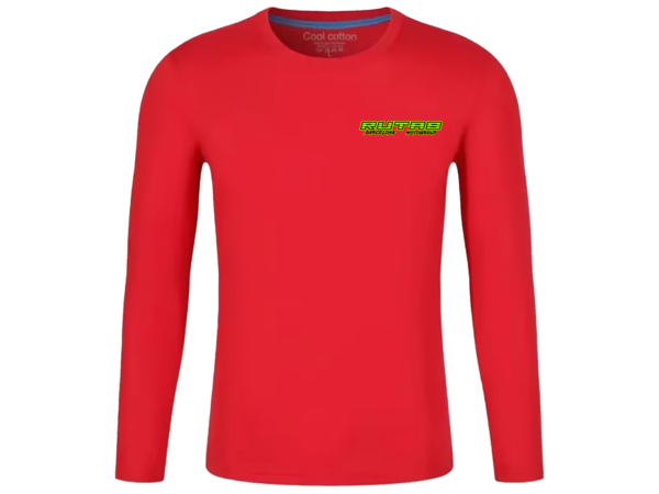 Rutas Barcelona Moto Group (RutasBcnMG) Camiseta Algodón Manga Larga Rojo PNG