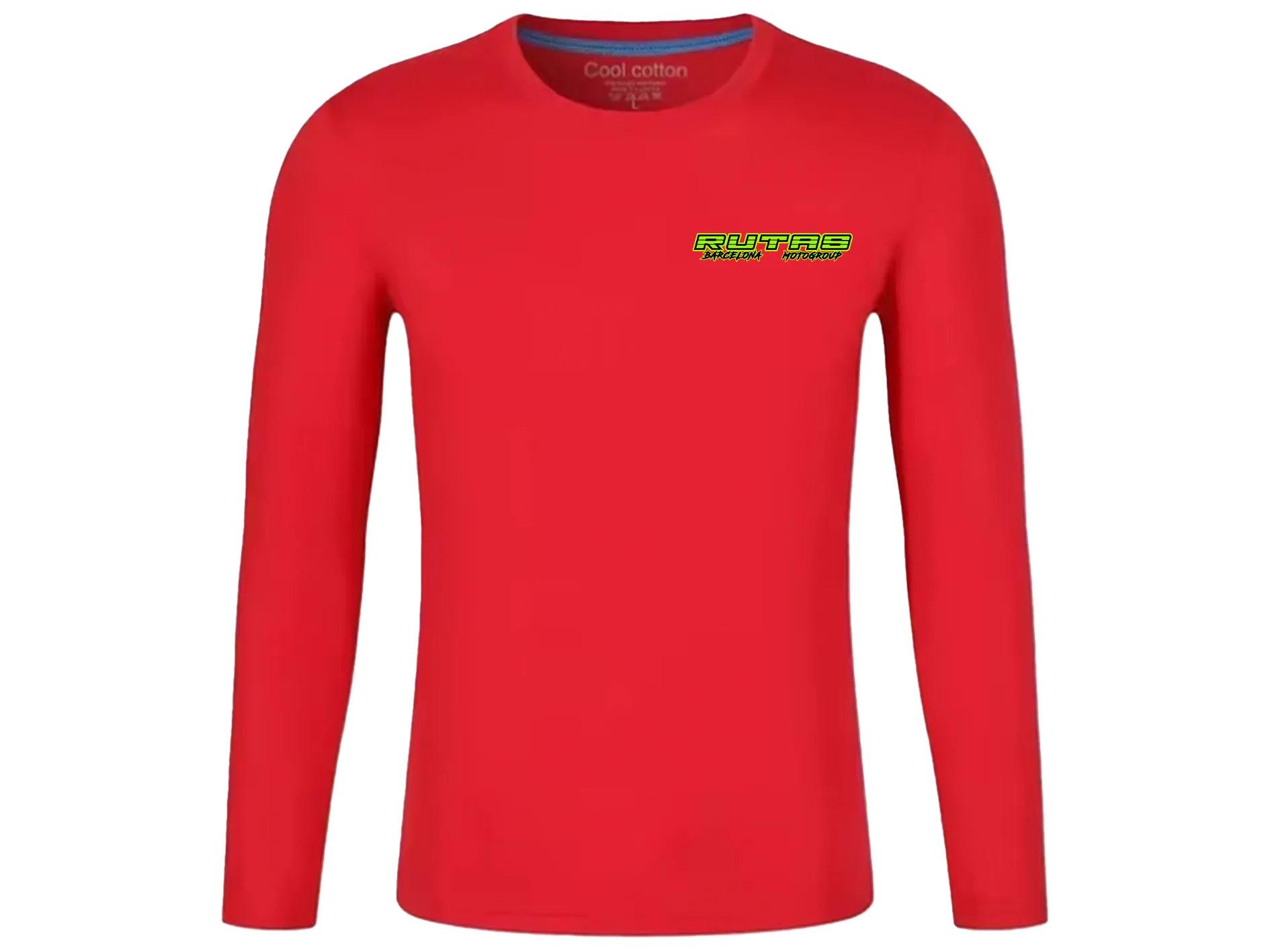 Rutas Barcelona Moto Group (RutasBcnMG) Camiseta Algodón Manga Larga Rojo PNG