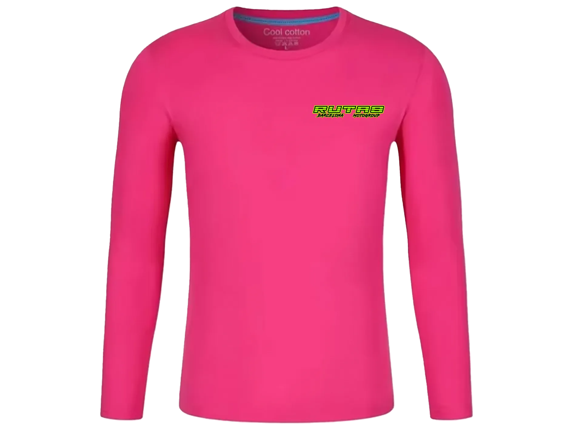 Rutas Barcelona Moto Group (RutasBcnMG) Camiseta Algodón Manga Larga Rosa PNG